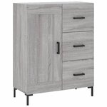 vidaXL Buffet haut Sonoma gris 69 5x34x180 cm Bois d'ingénierie