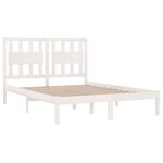 vidaXL Cadre de lit sans matelas blanc bois massif 120x200 cm