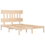 vidaXL Cadre de lit sans matelas 135x190 cm bois massif