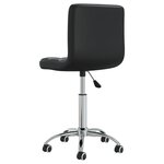Vidaxl chaises pivotantes à manger lot de 4 noir similicuir