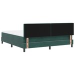 vidaXL Lit Box Spring avec Matelas & LED Vert Foncé 180x200 cm Velours