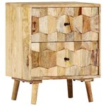 vidaXL Table de chevet 40x30x50 cm Bois de manguier massif