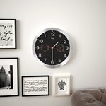 Vidaxl horloge murale à quartz hygromètre et thermomètre 30 cm noir