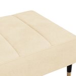 vidaXL Repose-pied Crème 78x56x32 cm Velours