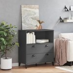 vidaXL Bibliothèque VIKEN gris anthracite 80x40x90cm bois d'ingénierie