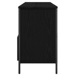 vidaXL Meuble de salle de bain lavabo tiroirs chêne noir 90x34 5x60 cm