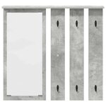 vidaXL Porte-manteau mural avec étagère Gris béton 84 x 10 x 80 cm