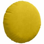 vidaXL Coussins de siège 2 Pièces Jaune Ø 40 x 13 cm Velours