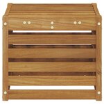 vidaXL Banc de Jardin Naturel 43 x 43 x 37 cm Bois d'Acacia Massif