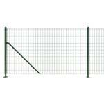 vidaXL Clôture en treillis métallique avec bride vert 0 8x10 m