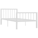vidaXL Cadre de lit Blanc Métal 90 x 200 cm