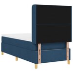Lit à ressorts vidaXL avec matelas et LED bleue 90x200 cm en tissu