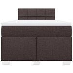 vidaXL Sommier à lattes de lit et matelas marron foncé 120x190cm tissu