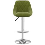 vidaXL Tabouret de bar Vert clair Velours