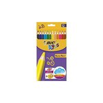 Etui x 12 - Crayon en bois de haute qualité - Corps large de forme triangulaire BIC