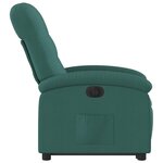 vidaXL Fauteuil inclinable électrique vert foncé tissu