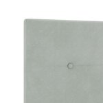Headboard LED vidaXL en velours gris clair capitonné de 80 cm