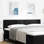 vidaXL Tête de lit Hauteur réglable avec tête de lit Noir 180 cm tissu