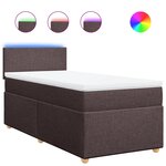 vidaXL Sommier à lattes de lit avec matelas Marron foncé 80x200 cm