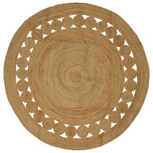 vidaXL Tapis de surface Naturel Ø 210 cm Jute
