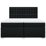vidaXL Sommier à lattes de lit avec matelas Noir 200x200 cm Tissu