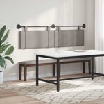 vidaXL Tête de lit suspendue Avec lumière LED Taupe Tissu