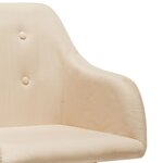 Vidaxl chaise pivotante de salle à manger crème tissu