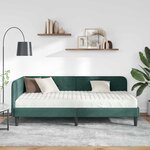 vidaXL Cadre de lit d'angle Vert foncé 100 x 200 cm Velours