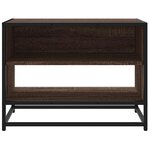 vidaXL Meuble TV chêne marron 61x40x46 cm bois d'ingénierie et métal