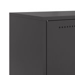 vidaXL Buffet haut noir 68 5x38 5x107 cm acier