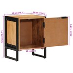 vidaXL Table de Chevet 40x30x50 cm Bois Massif Acacia