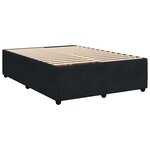 vidaXL Sommier à lattes de lit avec matelas Noir 140x200 cm Velours