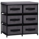 vidaXL Armoire de rangement à 6 tiroirs 55x29x55 cm Gris Acier
