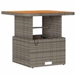 vidaXL Ensemble de salle à manger pour jardin 3 Pièces Gris Poly rotin