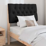 vidaXL Tête de lit capitonnée Noir 75 cm Pin massif