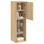 vidaXL Meubles TV avec lumières LED 2 Pièces chêne sonoma 30 5x30x102 cm