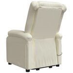 vidaXL Fauteuil Crème Similicuir