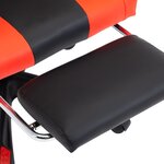 vidaXL Fauteuil de jeux vidéo et repose-pied Rouge et noir Similicuir