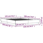 vidaXL Cadre de lit sans matelas chêne fumé 135x190 cm