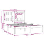 vidaXL Cadre de lit sans matelas blanc bois massif 120x200 cm