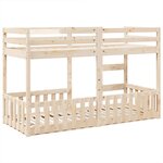 vidaXL Lit superposé 90x190 cm Bois de pin massif