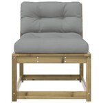 vidaXL Canapé de jardin avec coussins bois de pin imprégné
