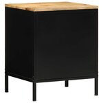 vidaXL Cabinet de chevet 40x35x50 cm Bois massif Mangue brut