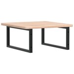 vidaXL Étagère de vasque murale acier et bois de chêne massif