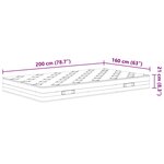 vidaXL Matelas à ressorts bonnell moyen 160x200 cm