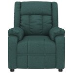 vidaXL Fauteuil de massage Vert foncé Tissu