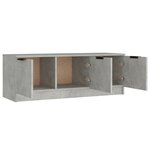 vidaXL Meuble TV Gris béton 102x35x36 5 cm Bois d'ingénierie