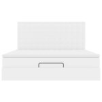 VidaXL Cadre de lit ottoman avec matelas blanc 160x200 cm similicuir
