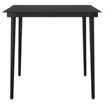 vidaXL Ensemble à manger de jardin coussins 3 Pièces Résine tressée Verre