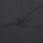 vidaXL Coussin de banc de jardin noir 200x50x3 cm tissu oxford